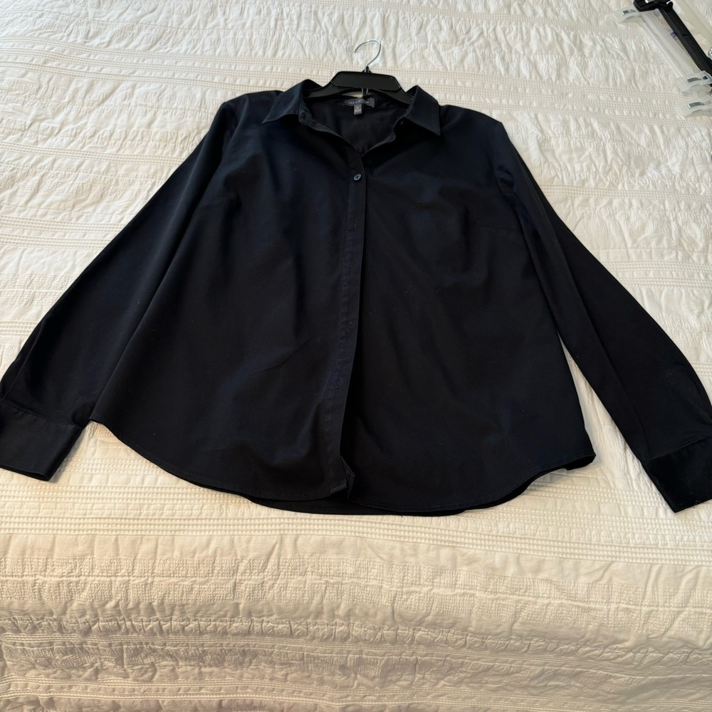 The Limited women’s button up black shirt.